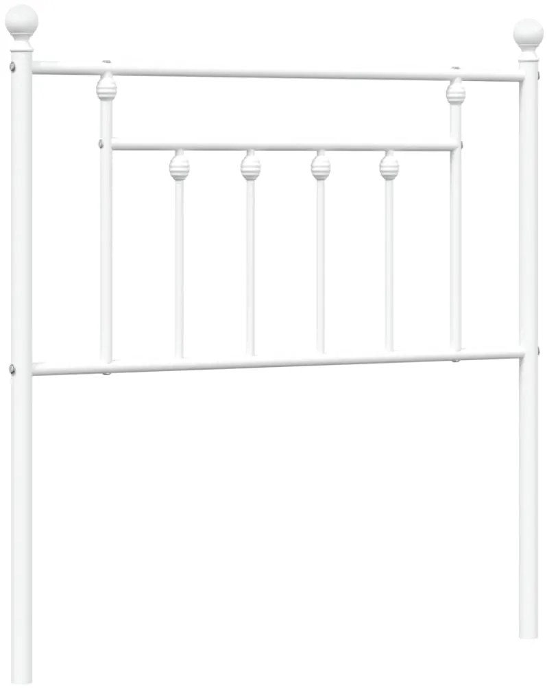 353613 vidaXL Метална резервна табла за легло, бяла, 80 см