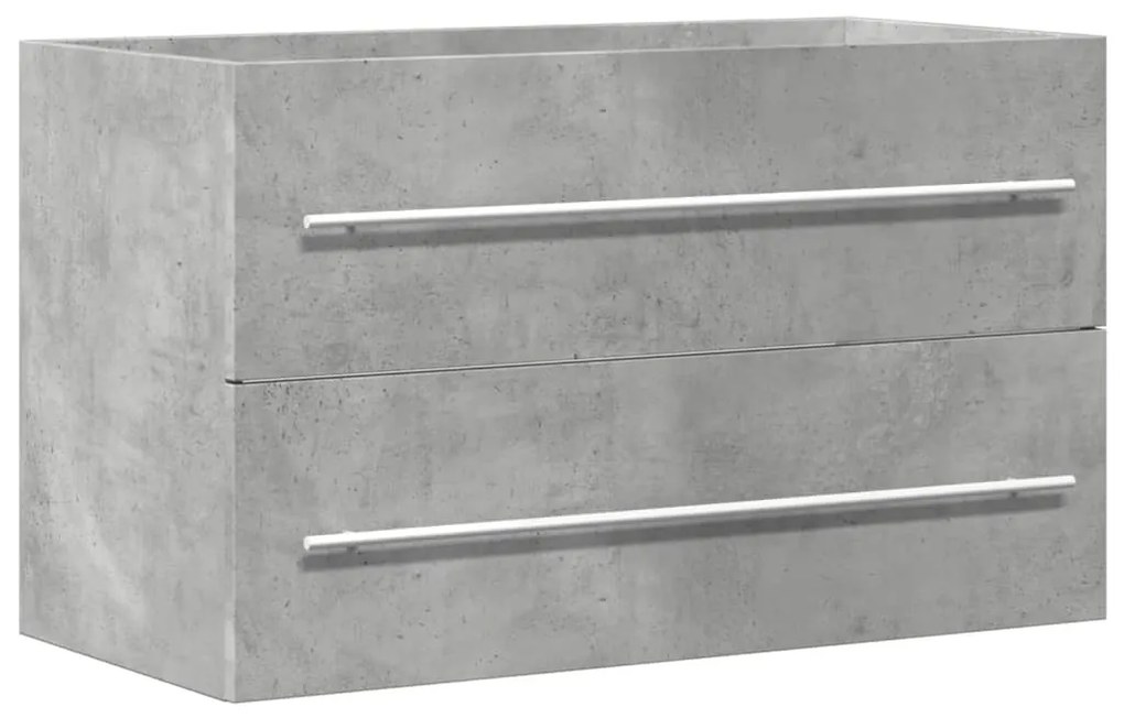 856228 vidaXL Шкаф за мивка, бетонно сиво, 80x38,5x48 см, инженерно дърво