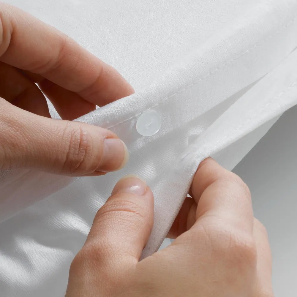 Бяло единично спално бельо от микрофибър 140x200 cm Litea – douceur d'intérieur