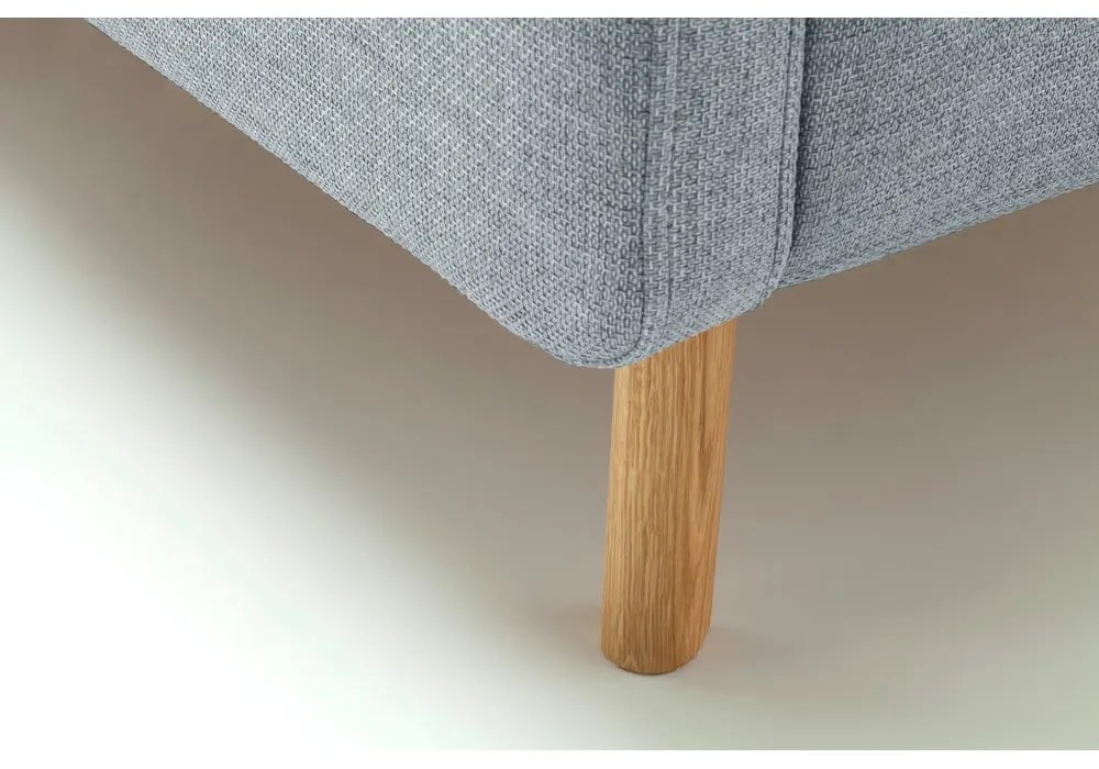 Сиво-синьо двойно легло 180x200 cm тапицирано с място за съхранение с включена подматрачна рамка Lotte – Meise Möbel