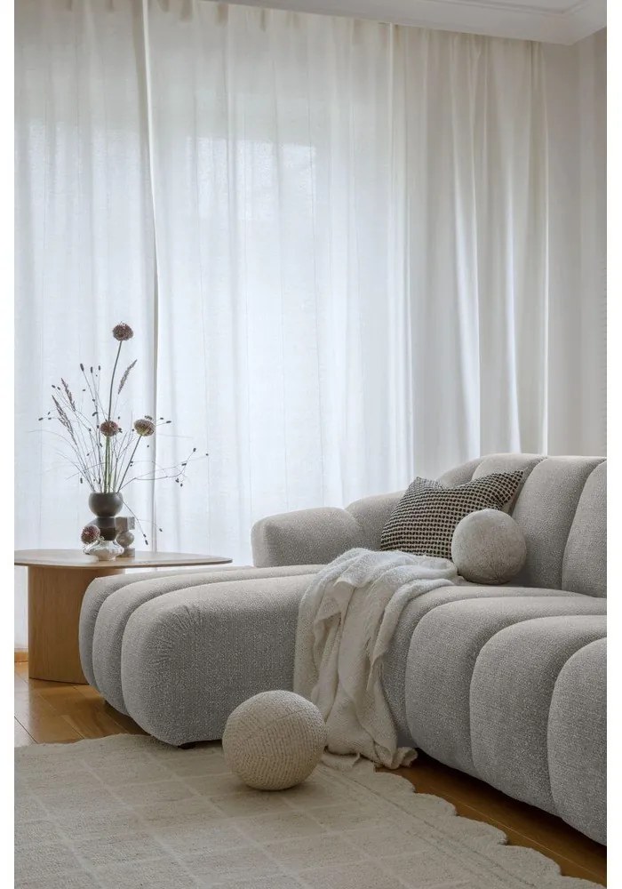 Светлосив ъглов диван (ляв ъгъл) Shell – Miuform