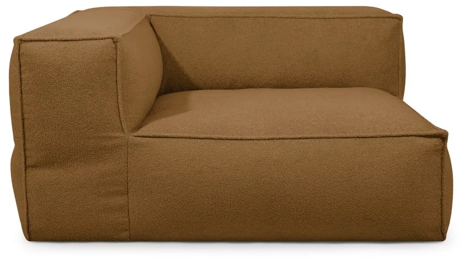 Кафяв пуф от букле Mass Corner 150 Left – SLOWDOWN