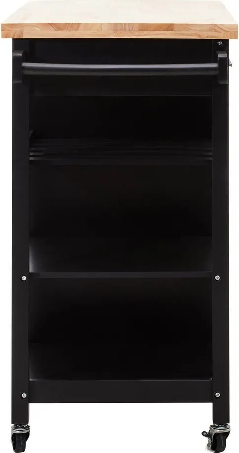 Кухненски остров на колелца от масивно каучуково дърво 48x105 cm Frankfurt – Premier Housewares