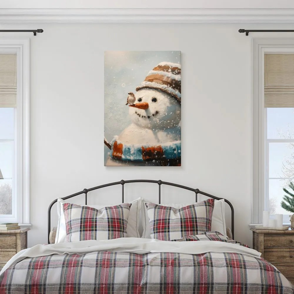 Картина на платно – Коледна приказка със снежен човек