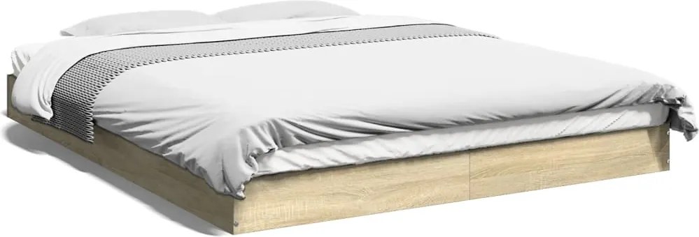 842016 vidaXL Рамка за легло без матрак сонома дъб 150x200 см инженерно дърво