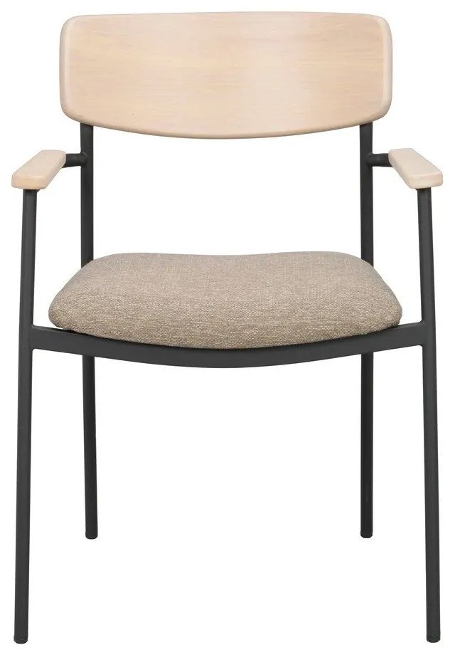 Трапезни столове в бежов и естествен цвят в комплект от 2 бр. Maymont – Rowico