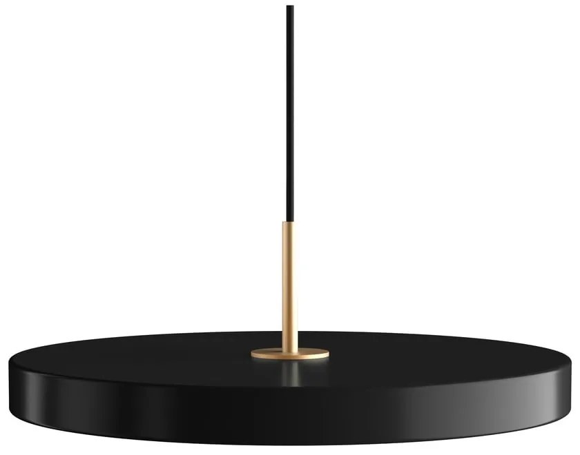 Черно LED висящо осветително тяло с метален абажур ø 43 cm Asteria Medium – UMAGE