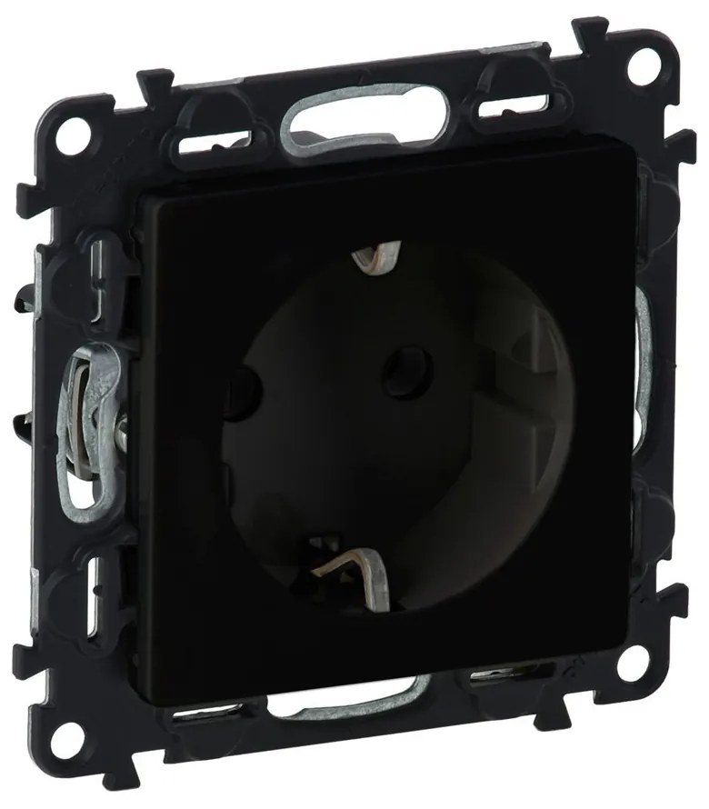 Legrand 756321  Контакт шуко без рамка Valena life Черен мат - 756321