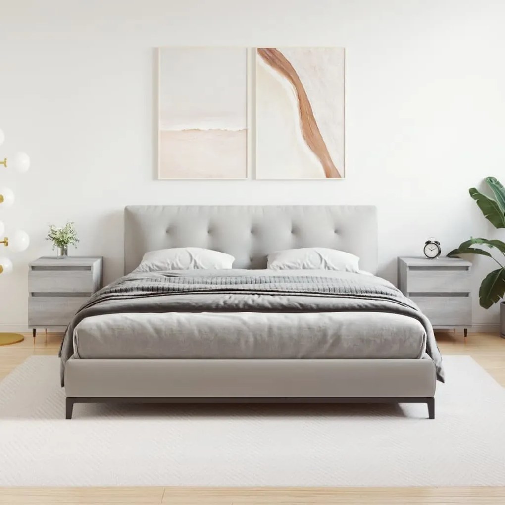 Sonata H Нощни шкафчета 2 бр сив сонома 40x35x50 см инженерно дърво