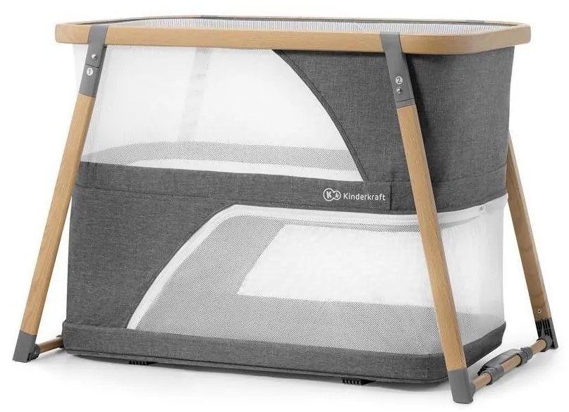 KINDERKRAFT - Детско креватче за пътуване 4в1 SOFI сив