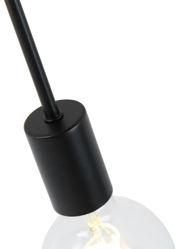 Дизайнерски таванен аплик черен 6-светлина - Sputnik