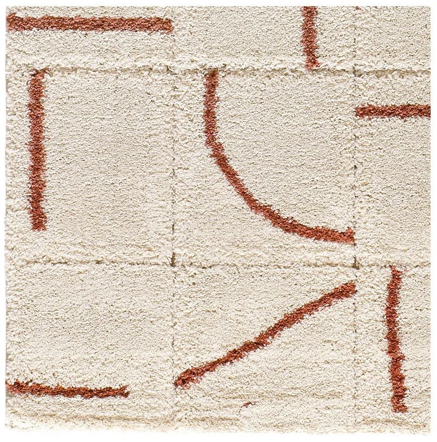 Килим в тухлен и кремав цвят 133x190 cm Brenda – Universal