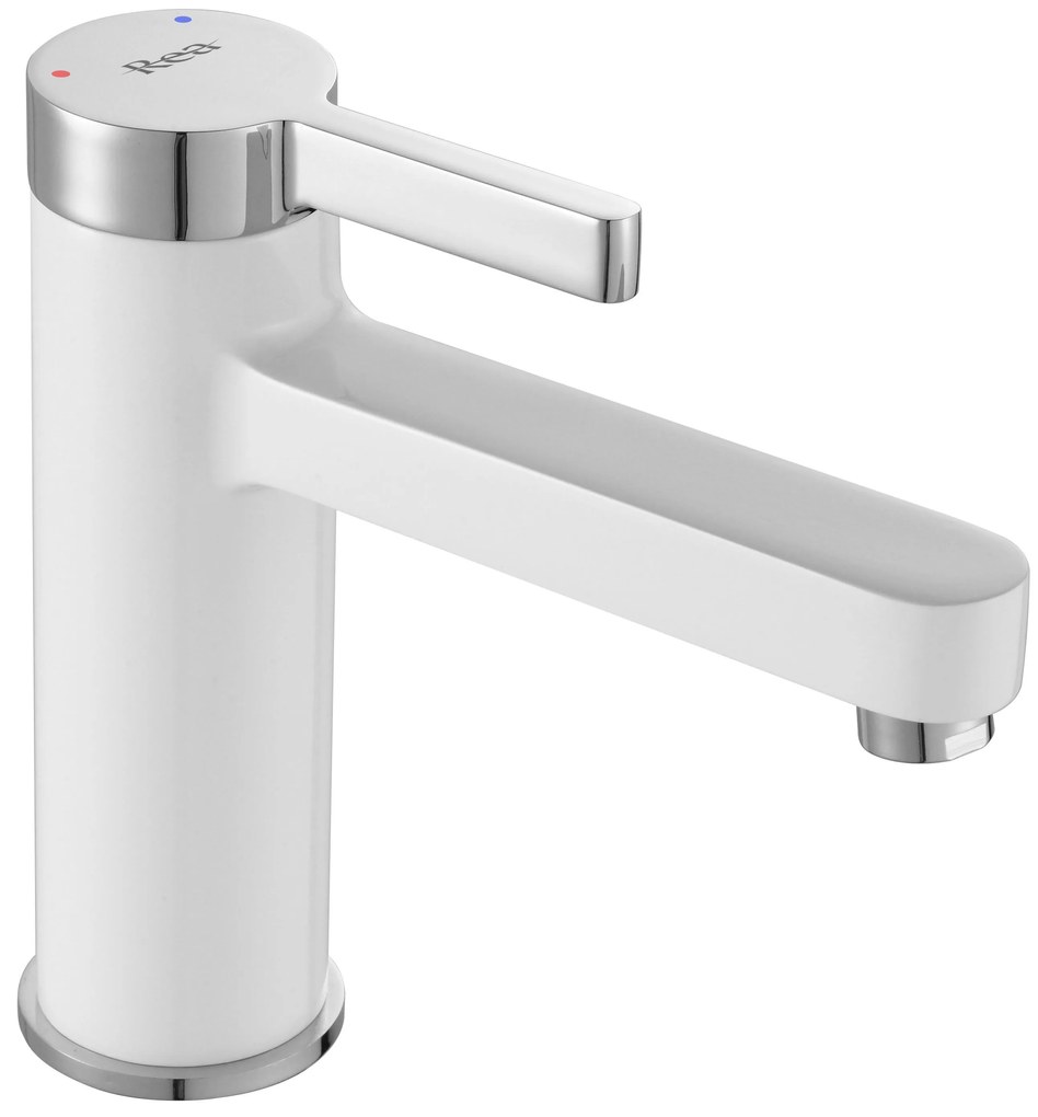 Смесител за мивка REA Polo White Chrom Low