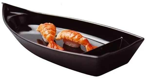 Horecano - Меламиново плато за суши тип лодка 30,2x14,1xh3,6см черно SHIBUI-(113312BK)