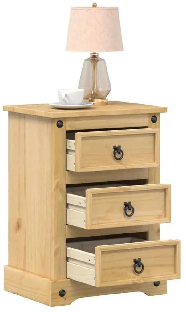 4005656 vidaXL Нощно шкафче Corona, 45x35x64 см, бор масив