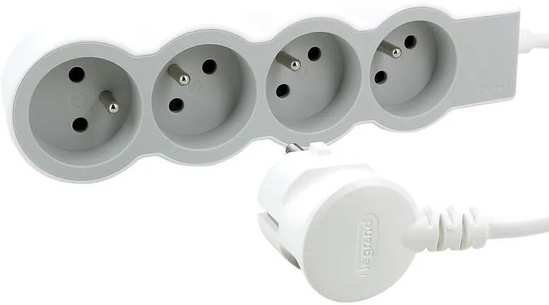 Legrand Разклонител БЯЛ 4x френски стандарт с кабел 1.5 метра / 3x1.5мм2 Standard NEW  - 049475