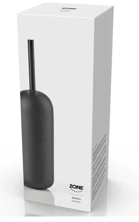 Черна бетонна четка за тоалетна Sensu – Zone
