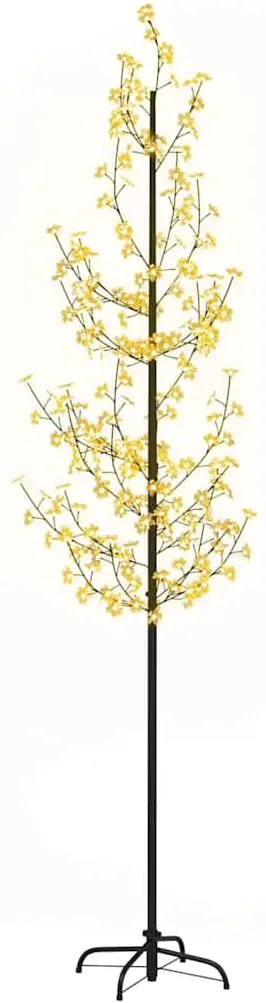 345134 vidaXL Черешов цвят LED дърво топло бяло 368 LED 300 см