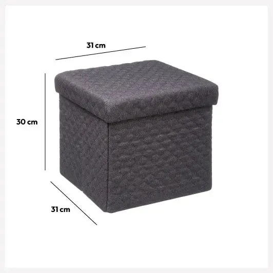 Сгъваем пуф 5five Mix & Modul, 31x31 cm - Черен