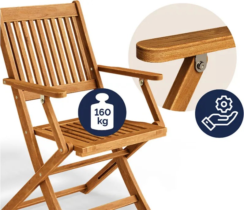 Градински комплект за 4 лица Sydney Komfort от акациева дървесина