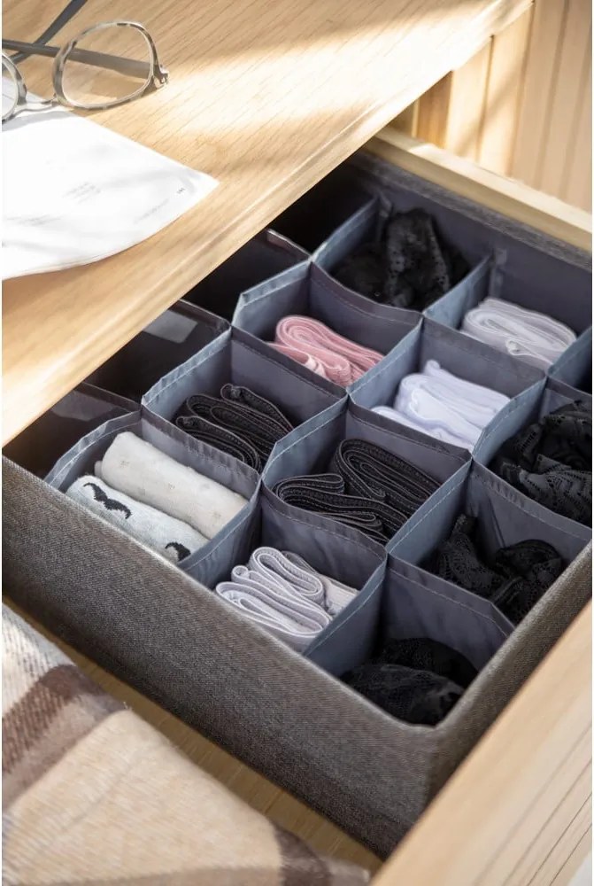 Сив органайзер за чекмеджета с 16 отделения Bigso Box of Sweden Drawer