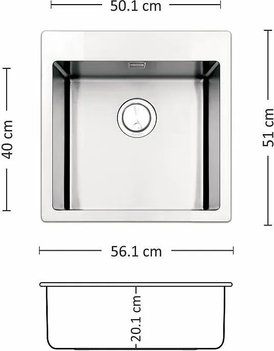 Leks MEGA 561 FI Кухненска мивка за вграждане