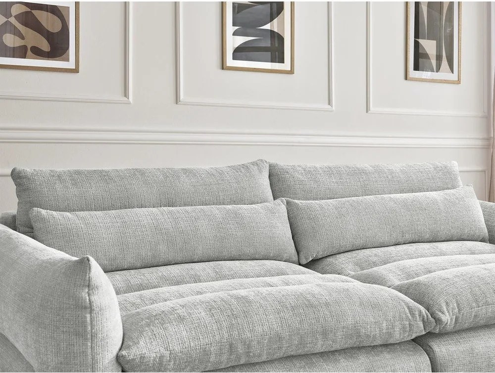 Светлосив шенилов диван 276 cm Neil – Bobochic Paris