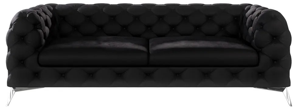 Черен кадифен диван 225 cm Chelsea – Ropez