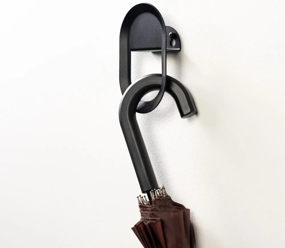 Черна стенна стоманена кука Coucou – Spinder Design