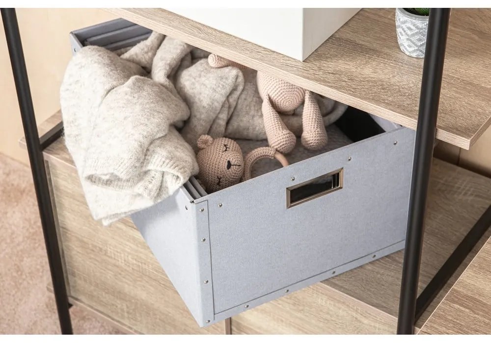 Светлосиви картонени кутии за съхранение в комплект от 3 броя Ture - Bigso Box of Sweden