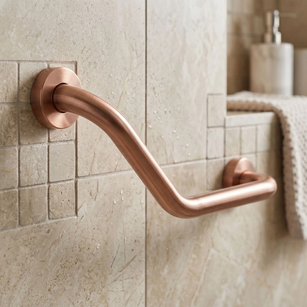 Ъглова баня дръжка за хващане BRUSH COPPER