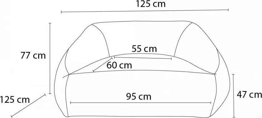Светлосив пуф от рипсено кадифе Lilibet – Bobochic Paris