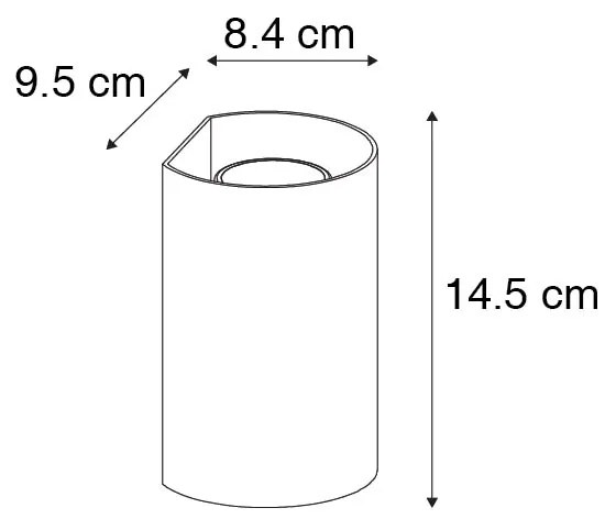 Интелигентна стенна лампа бяла кръгла с 2 Wifi GU10 - Sabbir