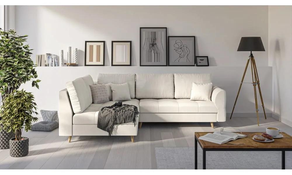 Кремав ъглов диван (ляв ъгъл) Ariella - Ropez