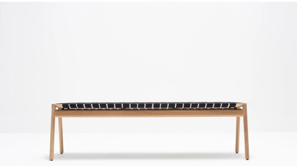 Пейка в черен/естествен цвят Klupa - Gazzda