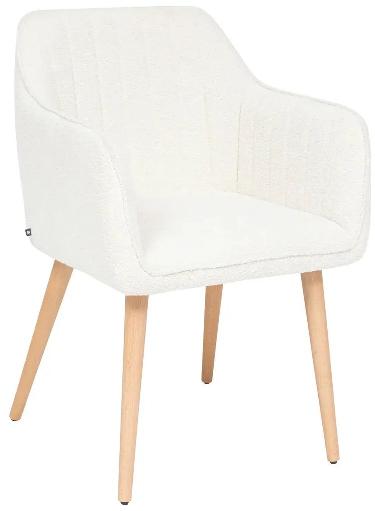 Трапезен стол atmosphera Slano - Букле, Бял