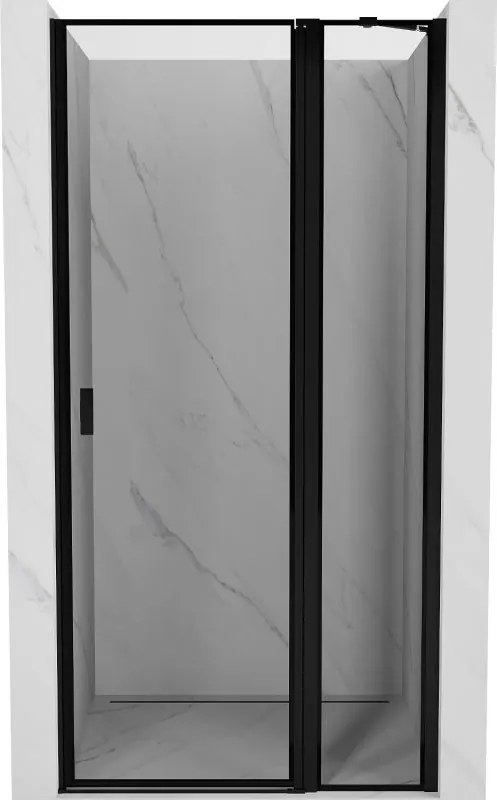 Mexen Mist душ врати отварящи се навън, десни 105 см, черна рамка, черно - 8A4-105-000-70-70-P