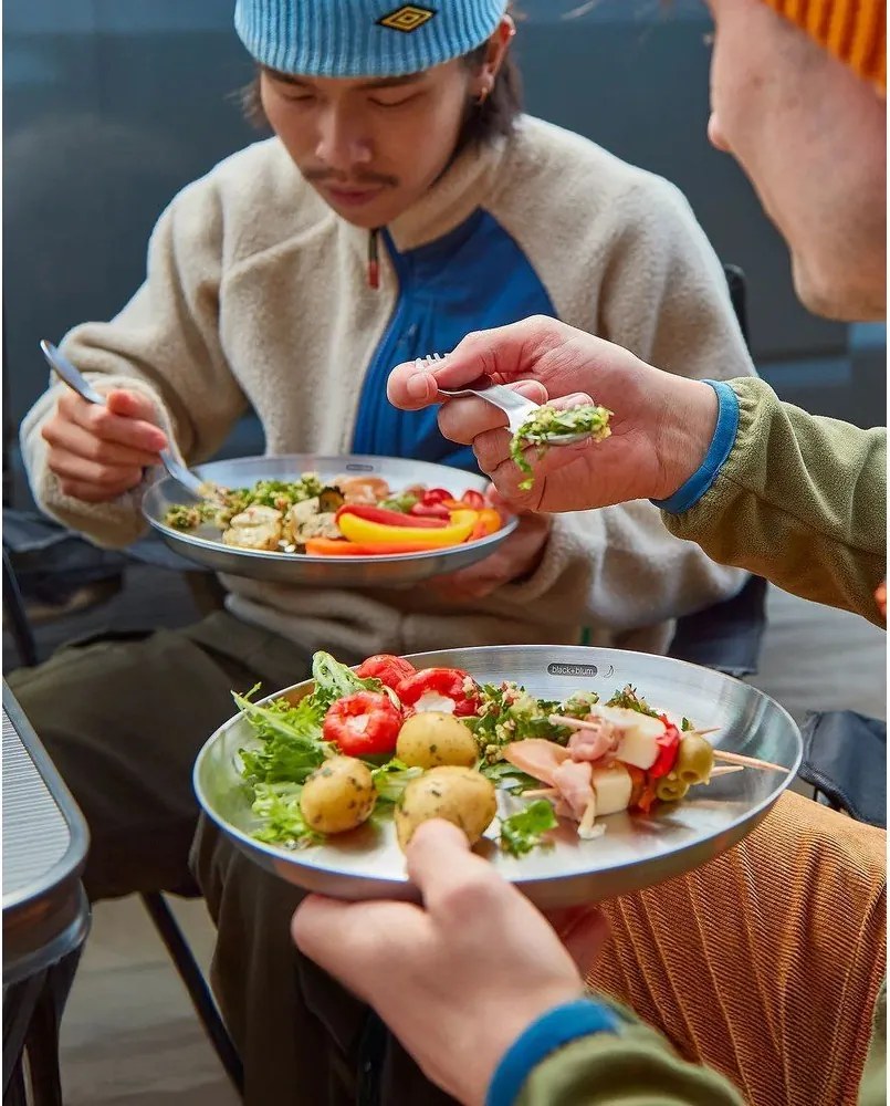 Вилици в комплект 4 бр. от неръждаема стомана в сребрист цвят Spork – Black + Blum