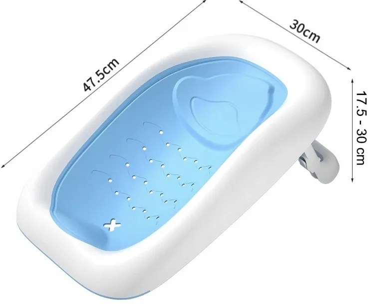 Сгъваема бебешка вана VAIANA PREMIUM с шезлонг и стойка - повече цветове лилаво