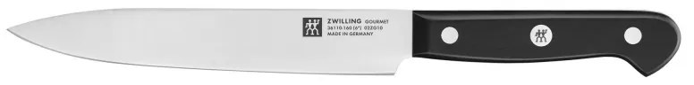 Комплект 3 бр ножове Zwilling Gourmet 36130003, Неръждаема стомана 18/10, Sigmaforge ковани остриета, FRIODUR ледено закаляване, Сребрист/Черен