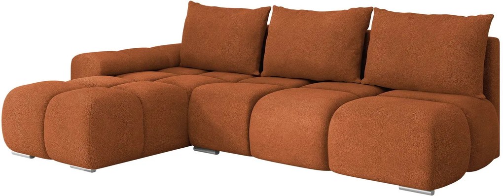 Ъглов диван Bestii-Оранжев-Ляв