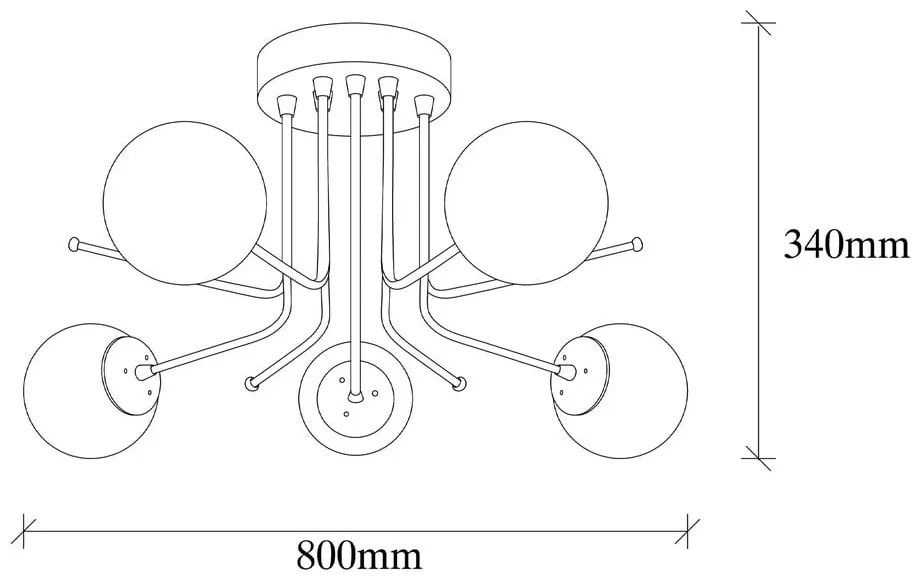 Таванна лампа в бяло-златист цвят Daisy - Opviq lights