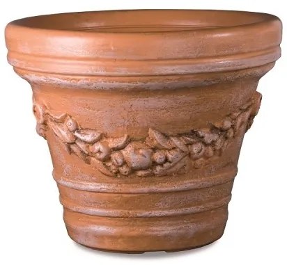 Stefanplast - Кръгла саксия с декорация Alisea - 35 см