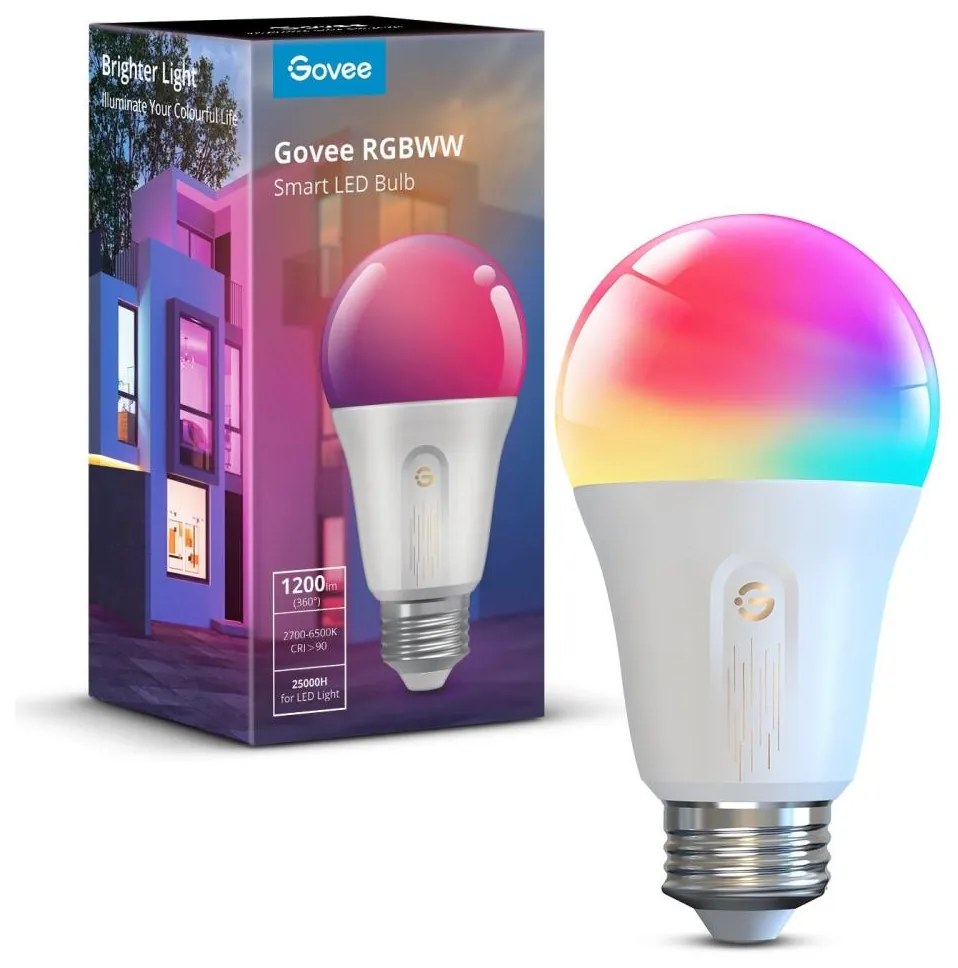 Govee - LED RGBWW Димируема крушка Smart E27/12W/230V 2700-6500K Wi-Fi