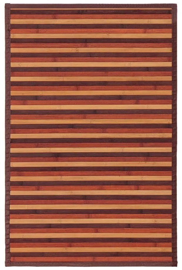 Бамбуков килим в кафяво и цвят горчица 60x90 cm - Casa Selección
