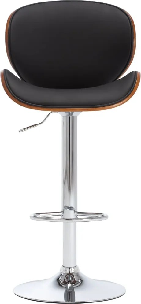 287409 vidaXL Бар табуретка, черна, изкуствена кожа