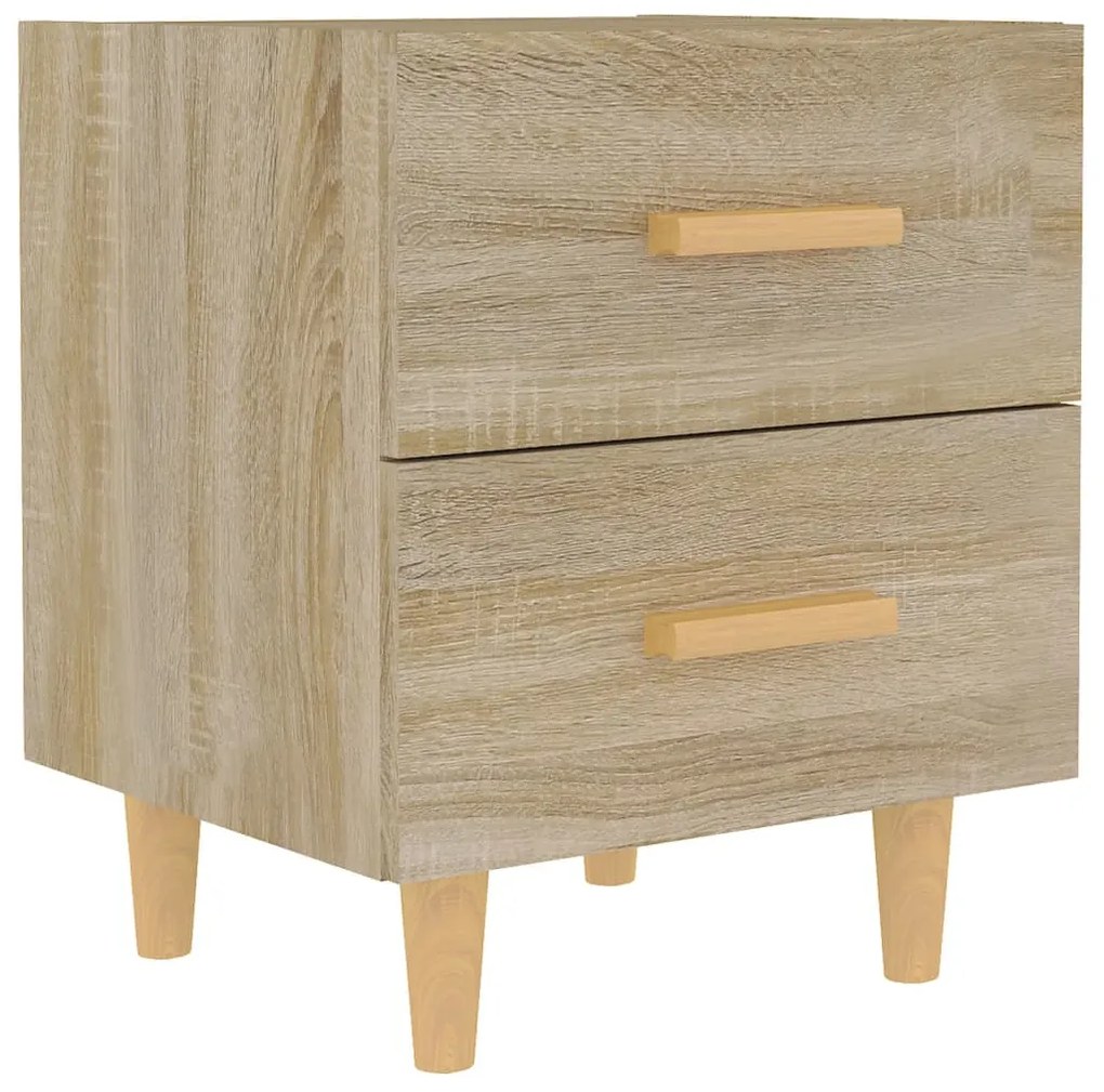 811976 vidaXL Нощно шкафче, опушен дъб, 40x35x47,5 см