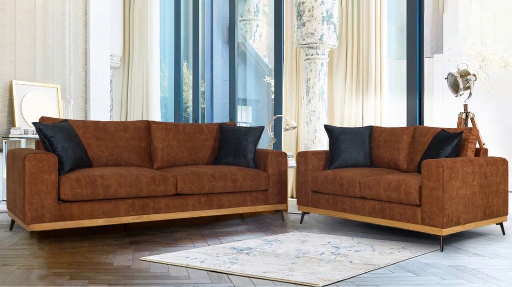 Комплект дивани Dysine-Тъмносин