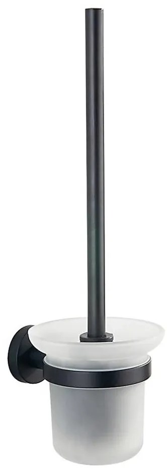 Aqualine - Стенна WC четка SAMBA матирано стъкло/мат черен