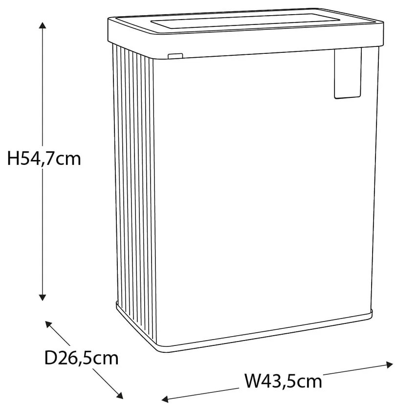 Сиво кошче за боклук за рециклиране от рециклирана пластмаса 54 l Verto Recycle – Curver